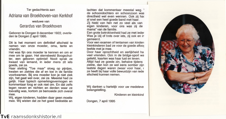 Adriana van Kerkhof- Gerardus van Broekhoven